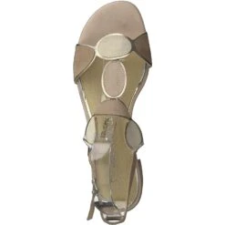 Marco Tozzi 28230 Nude COMBI Block Heel Sandal -Cheap Shoes Shop 002 28230 20 478 TOP
