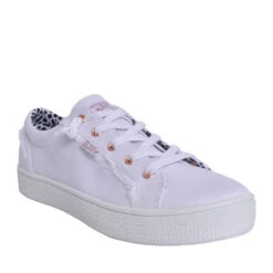 SKECHERS LADIES 113328 BOBS 2CUTE4U TRAINER IN WHITE