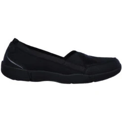 Skechers Casual Slip-on Shoe 100026bbk Black -Cheap Shoes Shop 100026 BBK slipon casual shoe black. side