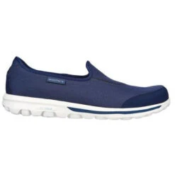 Skechers Go Walk Classic Ladies Navy Textile Slip On Trainers 124464 NAVY 124464NVY -Cheap Shoes Shop 124464 Navy3
