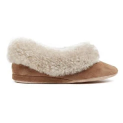 Morlands Ladies Seaforth Mole Suede Sheepskin Lined Slipper