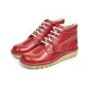 Kickers Mens Kick Hi Red Leather Boots