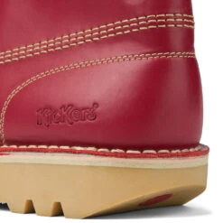 Kickers Mens Kick Hi Red Leather Boots -Cheap Shoes Shop 1KF0000101RCO angle3