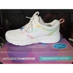 Skechers Trainers Dynamight 2.0 Women Memory Foam Sneakers 149694wpk WHITE -Cheap Shoes Shop 20230404 170409