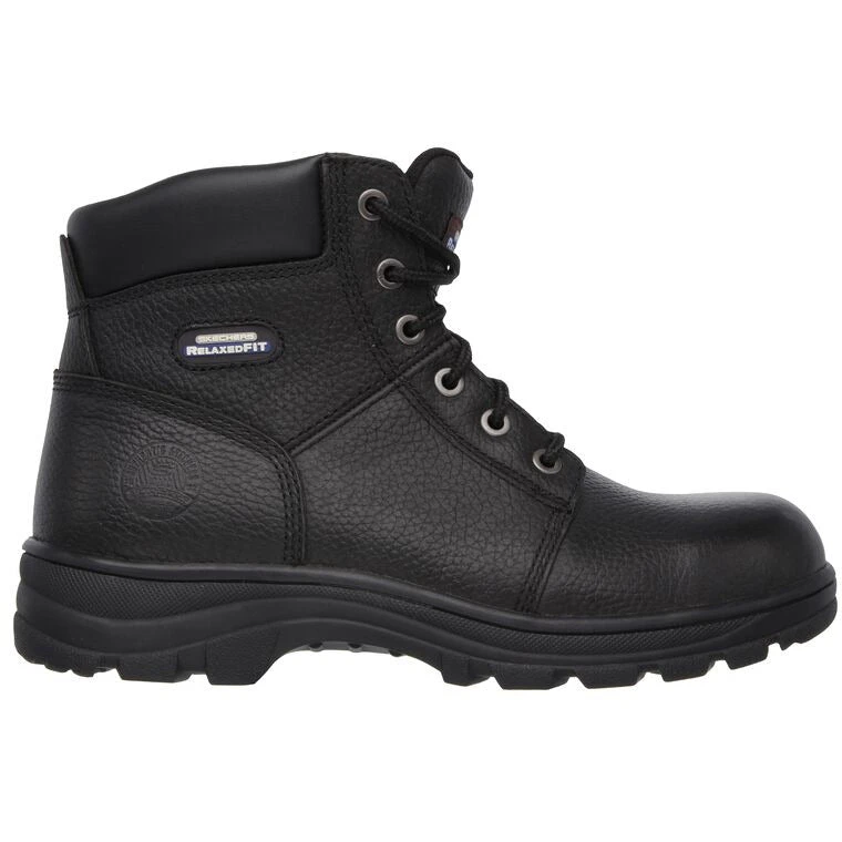 Skechers Men's Boot Relaxed Fit Workshire ST Lace UpBLACK 77009ECBLK 3 Skechers Men's Boot Relaxed Fit Workshire ST Lace UpBLACK 77009ECBLK - Image 3