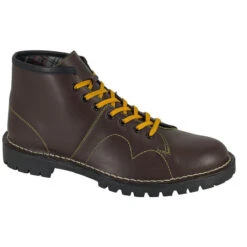 Grafters Original Cherry Red Leather Unisex Monkey Boot B430