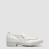 CALIXTE 020 - White Leather Penny Loafers