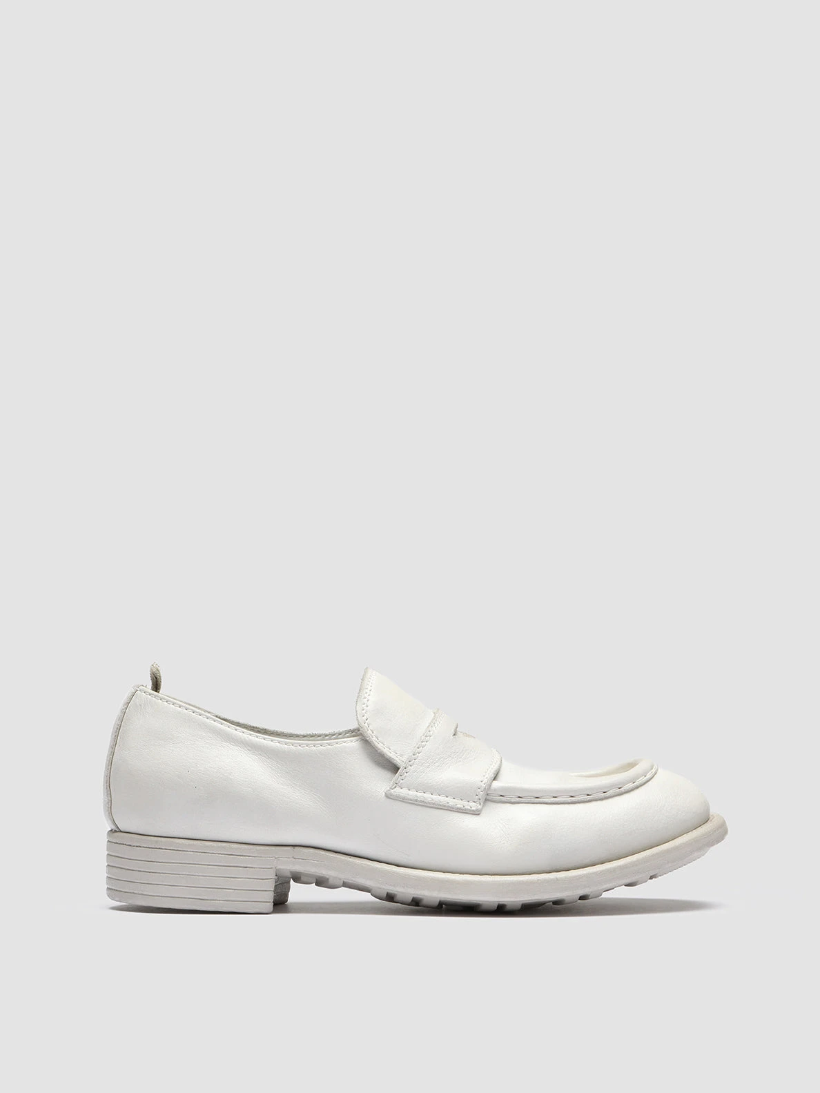 CALIXTE 020 - White Leather Penny Loafers 1 CALIXTE 020 - White Leather Penny Loafers
