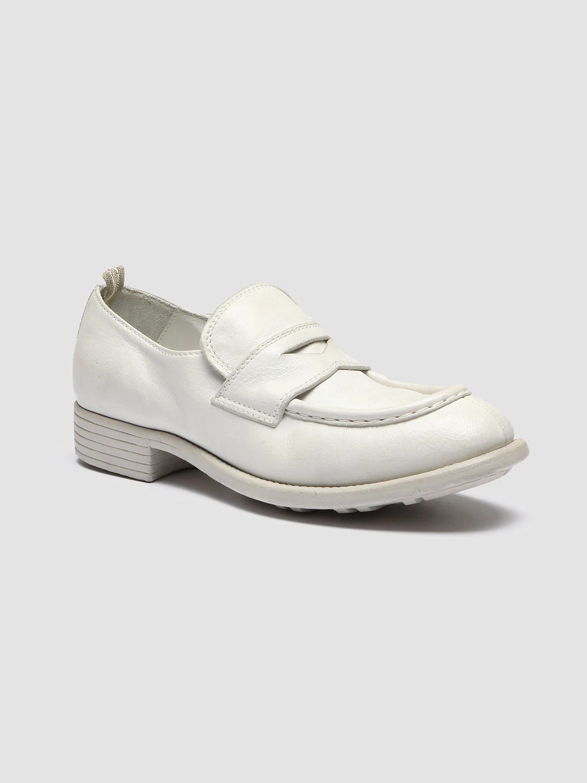 CALIXTE 020 - White Leather Penny Loafers 3 CALIXTE 020 - White Leather Penny Loafers - Image 3