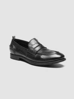 CHRONICLE 144 - Black Leather Penny Loafers -Cheap Shoes Shop CHRONICLE144IGNIST.NERO 3