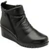 Lotus Ankle Boot In Soft Leather Cordelia BLACK