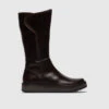 Fly London Mid Calf Boot RHEA BROWN With Zip