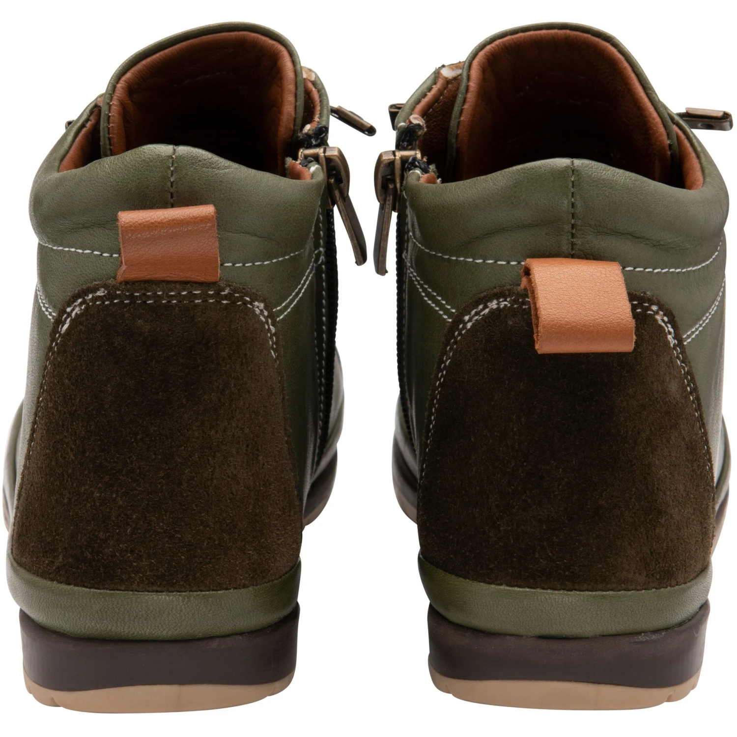 Lotus Casual Leather Lace Up Boot FRIDA KHAKI 2 Lotus Casual Leather Lace Up Boot FRIDA KHAKI - Image 2