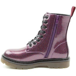 Heavenly Feet Ankle Boot With Lace And Zip Justina PURPLE SPARKLE -Cheap Shoes Shop Heavenly feet boot justina purple glitter z