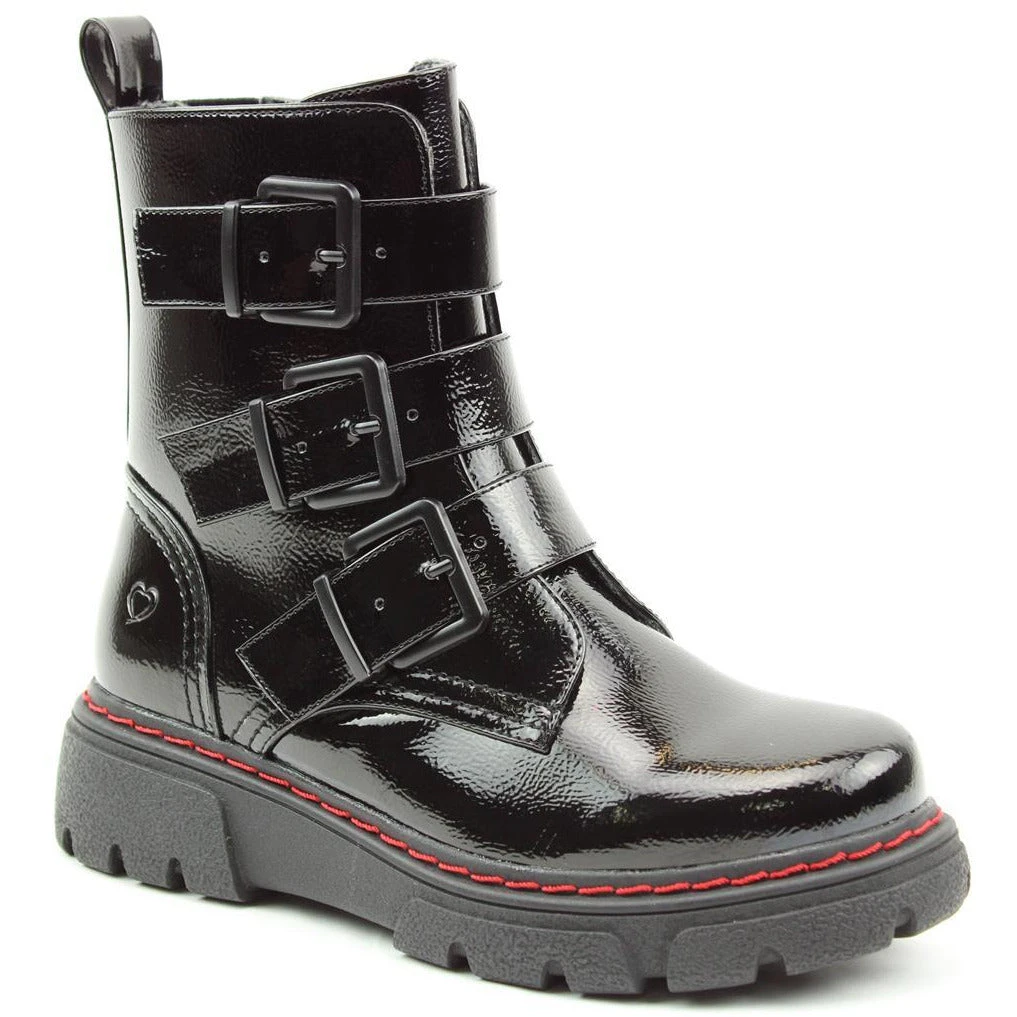 Heavenly Feet Ankle Boot With Buckles And Zip Oklahoma BLACKPAT 1 Heavenly Feet Ankle Boot With Buckles And Zip Oklahoma BLACKPAT