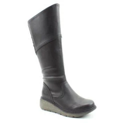 Heavenly Feet Long Boot With Zip Ohio BLACK