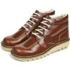 Mens Kickers Kick Hi DARK TAN Leather