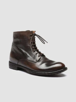 LEXIKON 123 - Brown Zipped Leather Ankle Boots -Cheap Shoes Shop LEXIKON123RUBOFFIGNIST.CAFFE T.MORO25 2