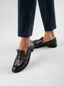 LEXIKON 542 - Black Leather Loafers -Cheap Shoes Shop LEXIKON542IGNIST.NERO 2