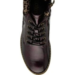 Lotus Ankle Boot With Lace And Zip Lexis PURPLE ULB333 -Cheap Shoes Shop LEXISULB333PURPLETOE