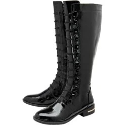Lotus Long Boot Lisa BLACK PAT -Cheap Shoes Shop LISAULB310BLKPATENTPAIR