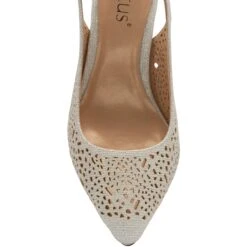 Lotus Classic Occasion Wear Court Shoe Lyla Silver ULS267 -Cheap Shoes Shop LYLAULS267SILVERTEXTILETOE