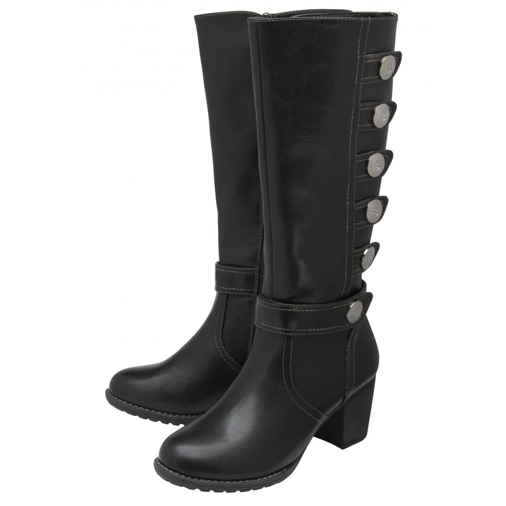 Lotus Long Boot Ophelia BLACK 2 Lotus Long Boot Ophelia BLACK - Image 2
