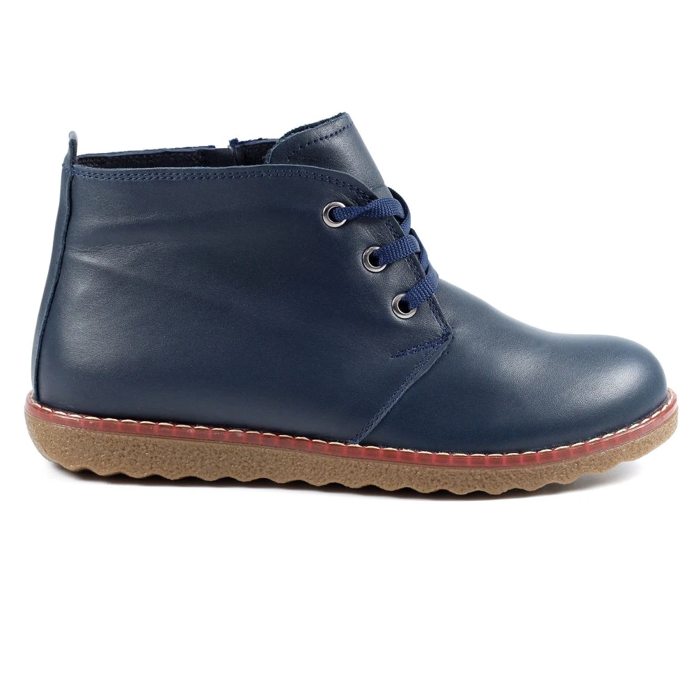 Lunar Ankle Boot With Lace And Zip GLR003 Claire NAVY GLR003 6 Lunar Ankle Boot With Lace And Zip GLR003 Claire NAVY GLR003 - Image 6