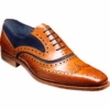 Barker BROGUE SHOE McCLEAN TAN Leather/BLUE SUEDE