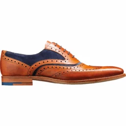 Barker BROGUE SHOE McCLEAN TAN Leather/BLUE SUEDE 9 Barker BROGUE SHOE McCLEAN TAN Leather/BLUE SUEDE -Cheap Shoes Shop McClean 382926 CedarCalfBlueSuede side 1024x600 2x 6ac25488 cdf6 4ed9 b8d2 a971f643a09f