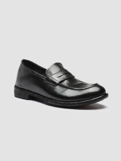 LEXIKON 140 - Black Leather Penny Loafers -Cheap Shoes Shop OCDLEXI140IGNIS1000 3