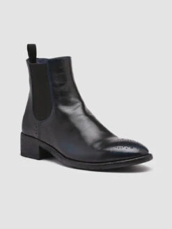 SELINE 002 - Blue Leather Chelsea Boots -Cheap Shoes Shop OCDSELI002IGN18M590 3