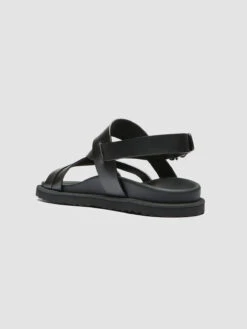 CHARRAT 002 - Black Leather Sandals -Cheap Shoes Shop OCUCHAT002SPOIL1000 4