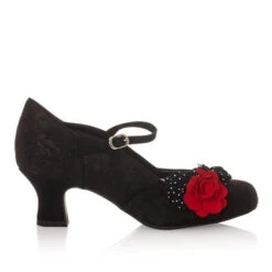 Ruby Shoo Bar Shoe Gillian NOIR RED, Matching Bag Brindisi AVAILABLE.