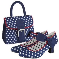 Ruby Shoo Court Shoe Trixie NAVY SPOTS -Cheap Shoes Shop Ruby Shoo trixie shoe riva bag navy spot