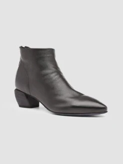 SALLY 001 - Black Leather Booties 7 SALLY 001 - Black Leather Booties -Cheap Shoes Shop SALLY001IGNISNERO 2