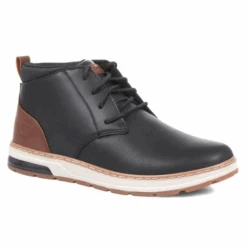Skechers ANKLE BOOT Evenson BLACK 210141 Leather Chukka