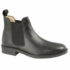 Roamers Mens BLACK Leather Chelsea Boot M278A