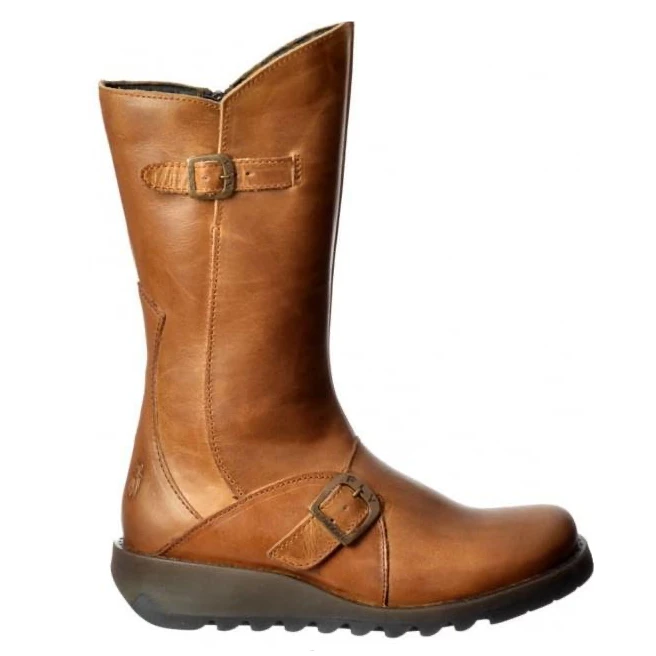 FLY London Mid Calf BootMES 2 Camel Leather 5 FLY London Mid Calf BootMES 2 Camel Leather - Image 5