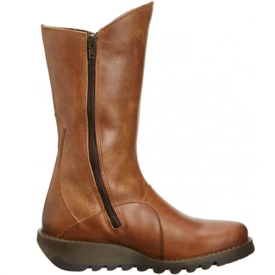 FLY London Mid Calf BootMES 2 Camel Leather 3 FLY London Mid Calf BootMES 2 Camel Leather - Image 3