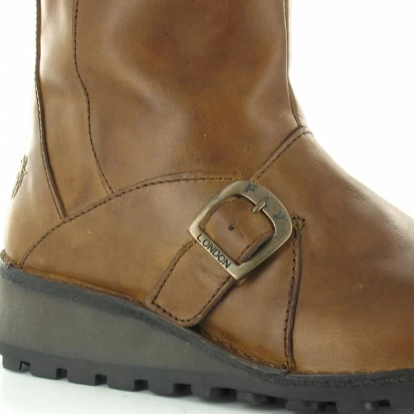 FLY London Mid Calf BootMES 2 Camel Leather 2 FLY London Mid Calf BootMES 2 Camel Leather - Image 2