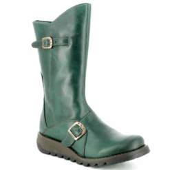 Fly London Mid Calf Boot MES 2 Petrol Leather