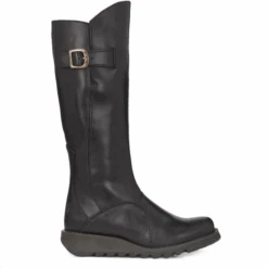 Fly London Long Boot MOL 2 Black Leather