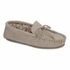 Ladies Lily Soft Suede Moccassin Sliper STONE LS339S