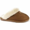 Ella Slipper JillCHESTNUT Luxury Fur Lining And Memory Foam