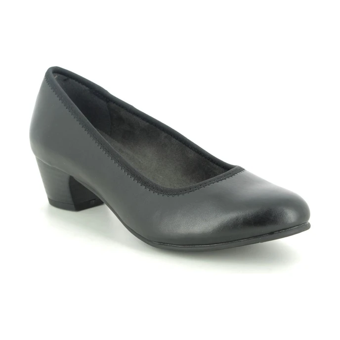 Jana Court Shoe Wide Fitting 22360 BLACK 1 Jana Court Shoe Wide Fitting 22360 BLACK