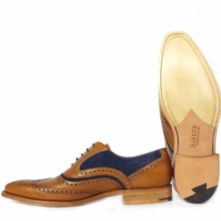 Barker BROGUE SHOE McCLEAN TAN Leather/BLUE SUEDE 12 Barker BROGUE SHOE McCLEAN TAN Leather/BLUE SUEDE -Cheap Shoes Shop Screenshot2021 04 06at17.40.41