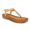 Lunar Sandal Acorn OrangeJLH107 Beaded Toe Post