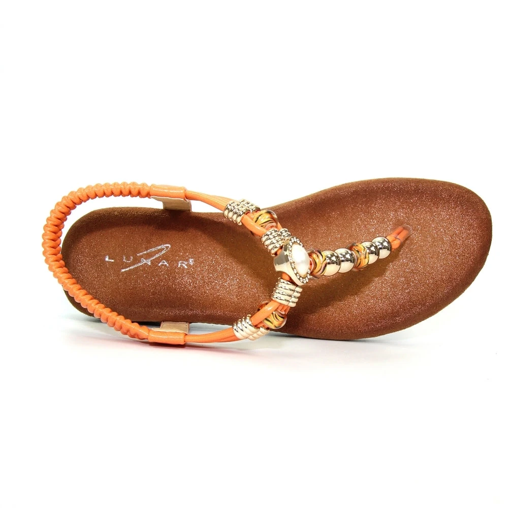 Lunar Sandal Acorn OrangeJLH107 Beaded Toe Post 2 Lunar Sandal Acorn OrangeJLH107 Beaded Toe Post - Image 2