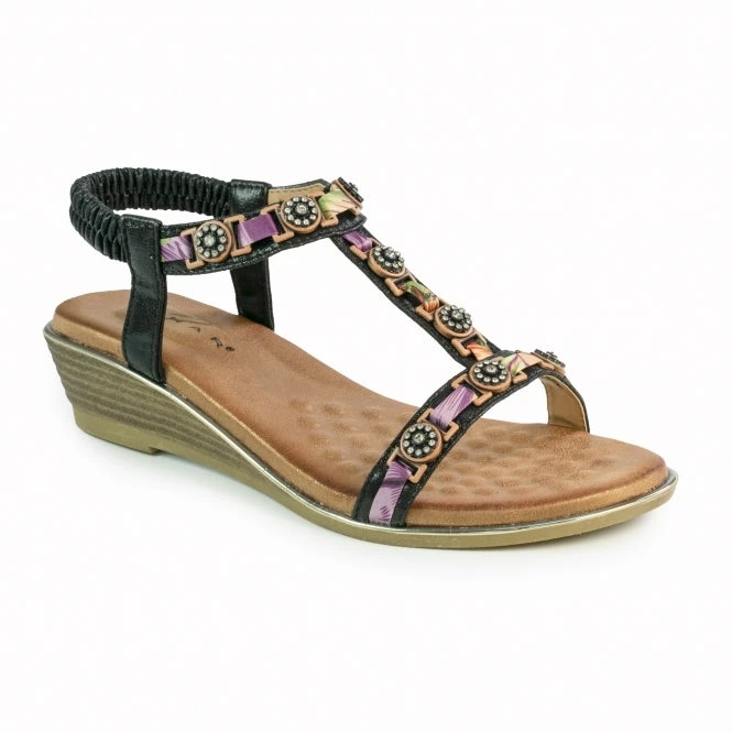 Lunar Sandal Bali BLACK 1 Lunar Sandal Bali BLACK